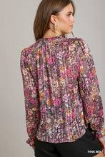 Load image into Gallery viewer, Pink Floral Lurex Top
