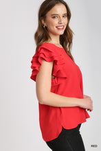 Load image into Gallery viewer, Red Ruffle Top

