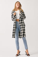 Load image into Gallery viewer, B+W Buffalo Hoodie Long Top
