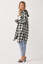 Load image into Gallery viewer, B+W Buffalo Hoodie Long Top

