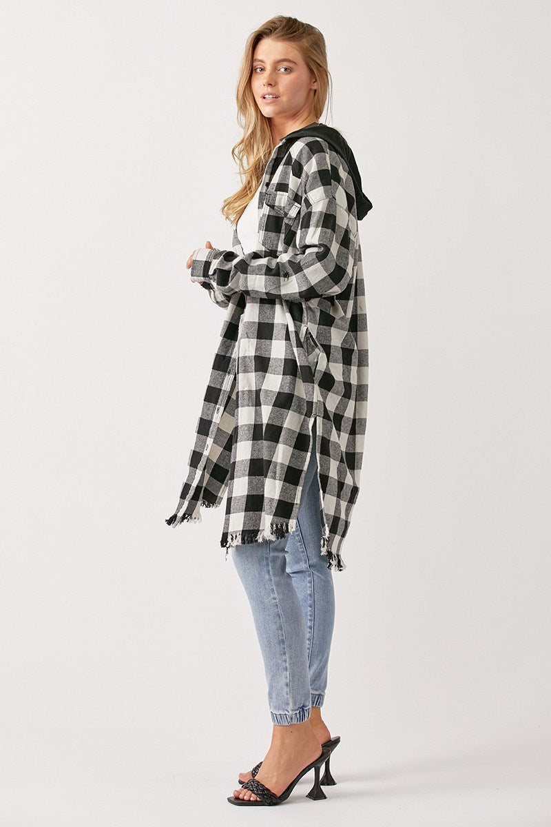 B+W Buffalo Hoodie Long Top