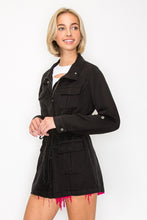 Load image into Gallery viewer, Black Tencel Anorak Jacket
