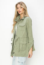 Load image into Gallery viewer, Risen Sage Green Tencel Anorak Jacket
