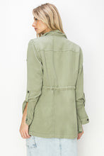 Load image into Gallery viewer, Risen Sage Green Tencel Anorak Jacket
