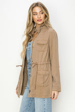 Load image into Gallery viewer, Tan Tencel Anorak Jacket
