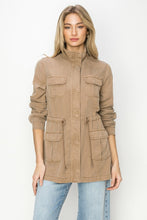Load image into Gallery viewer, Tan Tencel Anorak Jacket
