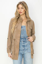 Load image into Gallery viewer, Tan Tencel Anorak Jacket
