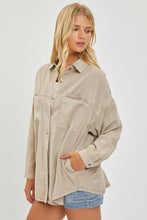 Load image into Gallery viewer, Taupe Oversized Tencel Shirt

