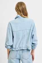 Load image into Gallery viewer, Denim Cargo Bomber Jacket
