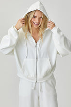 Load image into Gallery viewer, White Zip Hoodie
