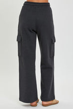 Load image into Gallery viewer, Black Cargo Sweat Pants
