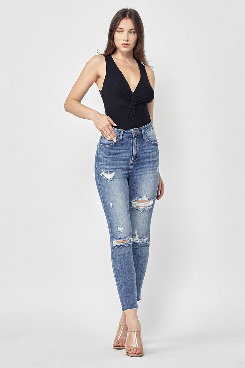 Molly Distressed High Rise Skinny