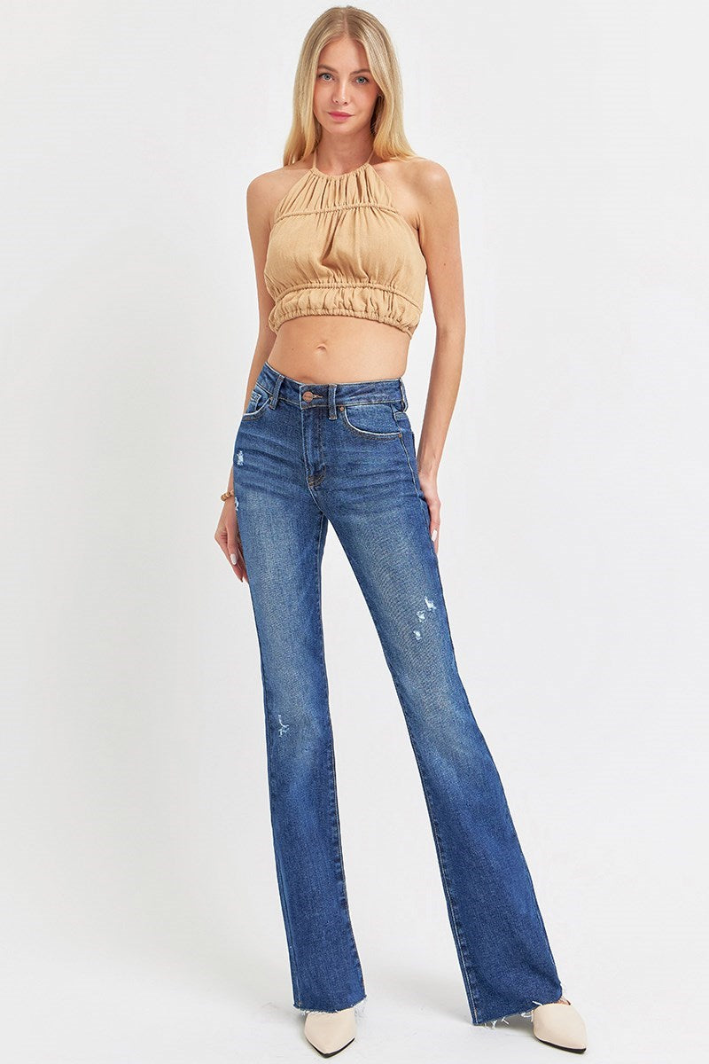 Rachel Mid Raw Hem Flares