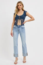 Load image into Gallery viewer, Risen Raegan Cuffed Light Denim
