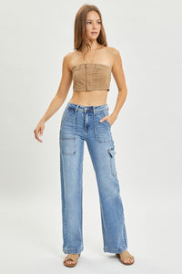 Allie Wide Leg Cargo Denim - Plus