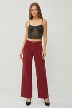 Load image into Gallery viewer, Risen Cranberry Cargo Pants
