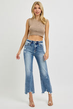 Load image into Gallery viewer, Risen Zoey Crop Straight Distressed Hem Denim
