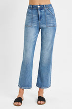 Load image into Gallery viewer, Claire Ankle Patch Crop Flare Denim
