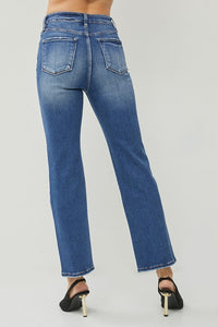 Sophia Dark Ankle Straight Denim