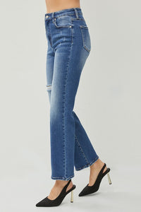 Sophia Dark Ankle Straight Denim