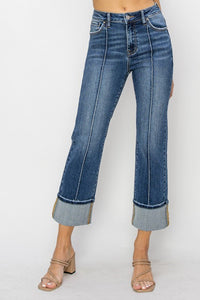 Emily Seamed Crop Denim