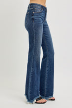 Load image into Gallery viewer, Risen Lauren Dark Distressed Hem Flares
