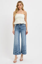 Load image into Gallery viewer, Annie Wide Leg Eyelet Denim - Plus
