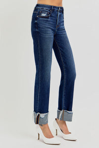Molly Cuffed Straight Denim