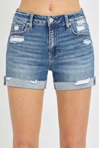 Grace Distressed Cuffed Shorts