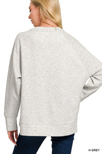 Heather Scuba Slit Sweatshirt