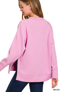 Mauve Scuba Slit Sweatshirt