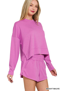 Bright Mauve Scuba Sweatshirt