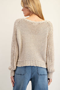 Oatmeal Crochet Sweater