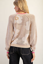Load image into Gallery viewer, Oat Floral Open Knit Sweater
