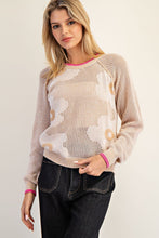 Load image into Gallery viewer, Oat Floral Open Knit Sweater
