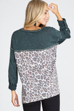 Load image into Gallery viewer, Teal Leopard Back Top
