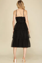 Load image into Gallery viewer, Black Floral Tulle Dress
