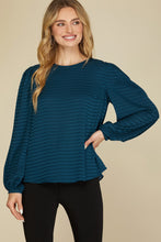 Load image into Gallery viewer, Deep Teal Puff Sleeve Top
