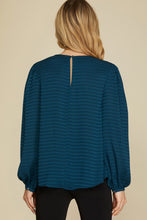 Load image into Gallery viewer, Deep Teal Puff Sleeve Top
