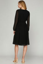 Load image into Gallery viewer, Black Pleated Dress
