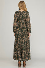 Load image into Gallery viewer, Hunter + Taupe Floral Dress
