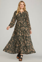 Load image into Gallery viewer, Hunter + Taupe Floral Dress
