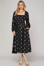 Load image into Gallery viewer, Black Bow Print Dress
