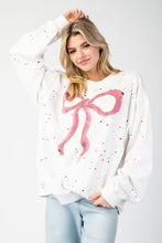 Load image into Gallery viewer, Bow Paint Splatter Sweatshirt
