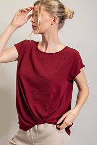Merlot Knotted Top