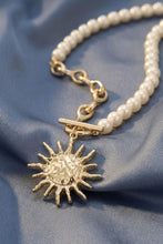 Load image into Gallery viewer, Sun + Pearl Statement Necklace
