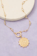 Load image into Gallery viewer, Clover Coin + Pearl Necklace
