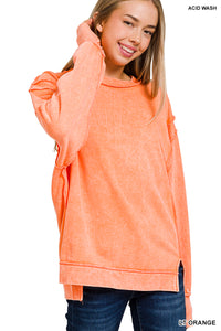 Bright Orange Cotton Pullover