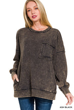 Load image into Gallery viewer, Ash Black Oversized Pullover
