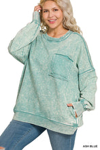 Load image into Gallery viewer, Teal Oversized Sweatshirt - Plus
